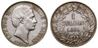 1 gulden 1864, Monachium, patyna, AKS 177, Jaege