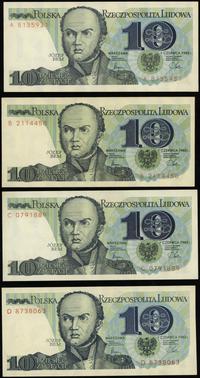 zestaw banknotów o nominale 10 złotych 1.06.1982