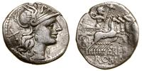 denar 135 pne, Rzym, Aw: Głowa Romy w hełmie w p