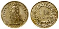 1 frank 1963 B, Berno, piękny, HMZ 2-1204yy
