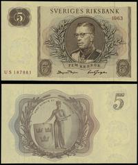 5 koron 1963, seria US, numeracja 187881, piękne