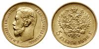 5 rubli 1898 (АГ), Petersburg, złoto, 4.27 g, Fr