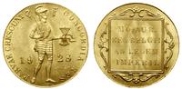 dukat 1928, Utrecht, złoto, 3.49 g, pięknie zach