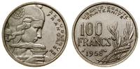 100 franków 1958, Paryż, odmiana z sową, miedzio