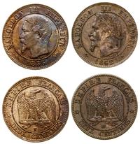 zestaw: 2 x 2 centymy 1856 W, 1862 BB, Lille, St