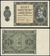 1 złoty 1.10.1938, seria IK, numeracja 8161122, 