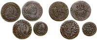 lot 4 monet, szeląg 1753, grosze: 1754, 2 x 1755