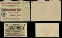 zestaw 2 bonów 1918–1923, w zestawie: 5 marek 9.