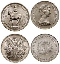 zestaw 2 monet, 5 szylingów (korona koronacyjna)