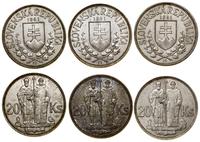 zestaw: 3 x 20 koron 1941, Kremnica, Święci Cyry