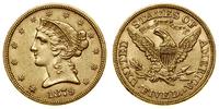 5 dolarów 1879, Filadelfia, typ Liberty with Cor