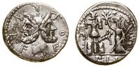 denar 119 pne, Rzym, Aw: Dwugłowy Janus, M FOVRI