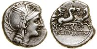 denar 111–110 pne, Rzym, Aw: Głowa Romy w prawo;