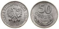 50 groszy 1957, Warszawa, aluminium, patyna, Par