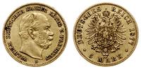 5 marek 1877 B, Hanower, złoto, 1.97 g, AKS 113,
