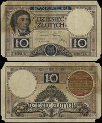 10 złotych 15.07.1924, seria II EM C, numeracja 