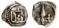 denar przec 1401, Wilno, Aw: Kolumny Gedymina z 