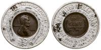 żeton z monetą, 1 cent 1909 wstawiony w aluminio