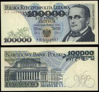 100.000 złotych 1.02.1990, seria AA, numeracja 5