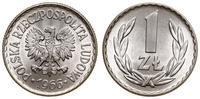 1 złoty 1966, Warszawa, aluminium, piękny, ryska
