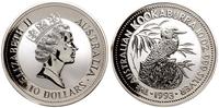 10 dolarów 1993, australijski ptak kookaburra, s