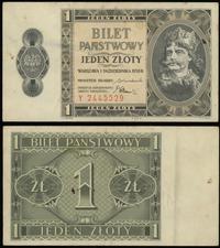 1 złoty 1.10.1938, seria Y, numeracja 2445529, z