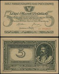 5 marek polskich 17.05.1919, seria D, numeracja 