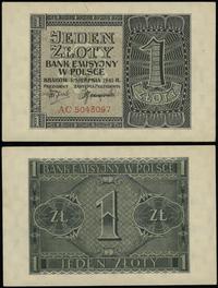 1 złoty 1.08.1941, seria AC, numeracja 5043097, 