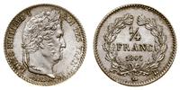 1/4 franka 1845 B, Rouen, pięknie zachowane, Gad