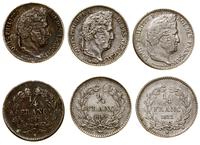 zestaw 3 x 1/4 franka 1832 W, 1841 W, 1845 W, Li