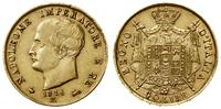 40 lirów 1814 M, Mediolan, złoto, 12.89 g, ładni