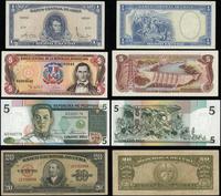 zestaw 9 banknotów, w zestawie po jednym banknoc