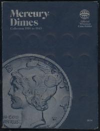 Stany Zjednoczone Ameryki (USA), zestaw 74 monet o nominale 10 centów w klaserze Mercury Head, z lat 1916-1945