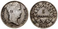 5 franków 1811 A, Paryż, moneta wyczyszczona i w
