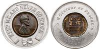 żeton z monetą, 1 cent 1934 wstawiony w aluminio