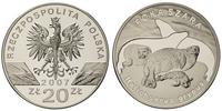 20 złotych 2007, Warszawa, Foka Szara, moneta w 