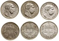 zestaw: 3 x 1 korona 1914, 2 x 1915, Kremnica, r