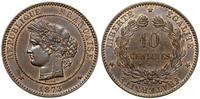 10 centymów 1873 A, Paryż, piękne, Gadoury 265a