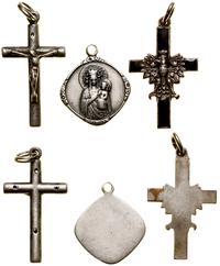 zestaw 2 krzyżyki i medalik, w skład zestawu wch