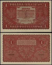 1 marka polska 23.08.1919, seria I-BG, numeracja