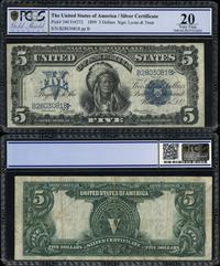 5 dolarów 1899, seria B 28030818, niebieska piec