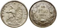 1 peso 1924, Santiago, srebro próby 500, 9 g, ry