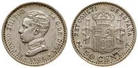 50 centymów 1904, Madryt, srebro próby 835, KM 7