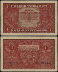 1 marka polska 23.08.1919, seria I-DE, numeracja