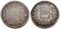 1 real 1754, Lima, srebro, 3.18 g, Cayon 10312