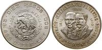 10 peso 1960, Meksyk, 150. rocznica - Wojna o ni