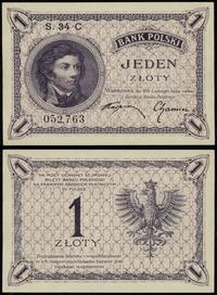 1 złoty 28.02.1919, seria 34 C, numeracja 052763