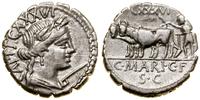 denar serratus 81 pne, Rzym, Aw: Popiersie Ceres