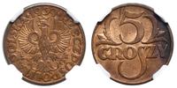 5 groszy 1939, Warszawa, miejscowa patyna, monet