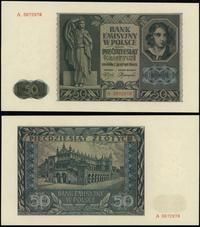 50 złotych 1.08.1941, seria A, numeracja 3872978
